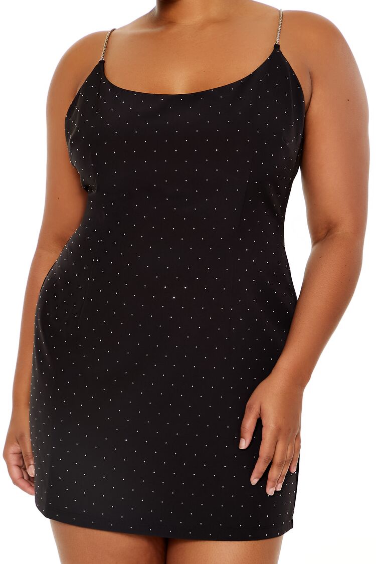 Plus Size Rhinestone Cami Mini Dress - Image 5