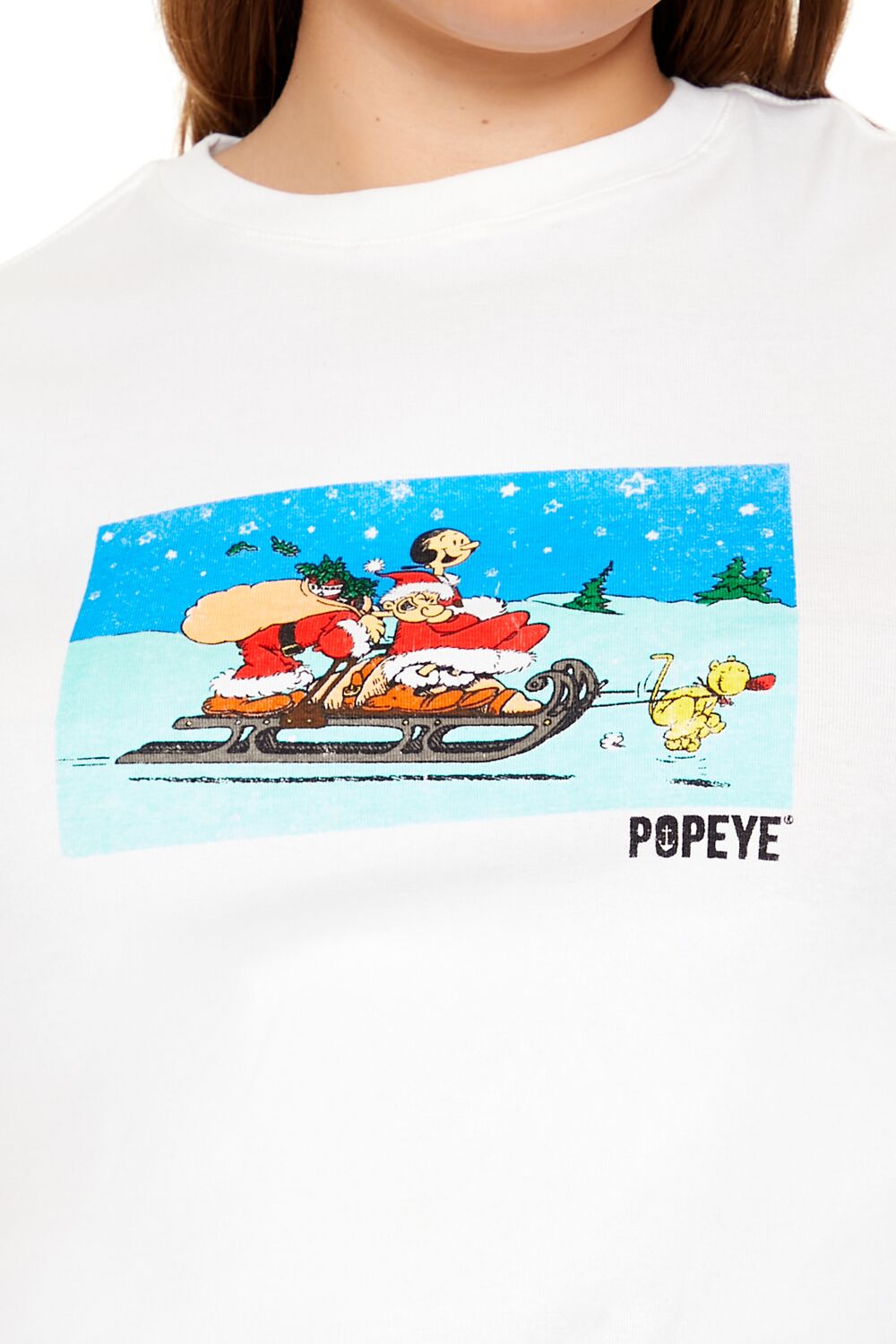 Plus Size Popeye Christmas Baby Tee - Image 3