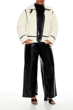 Plus Size Faux Leather Pants