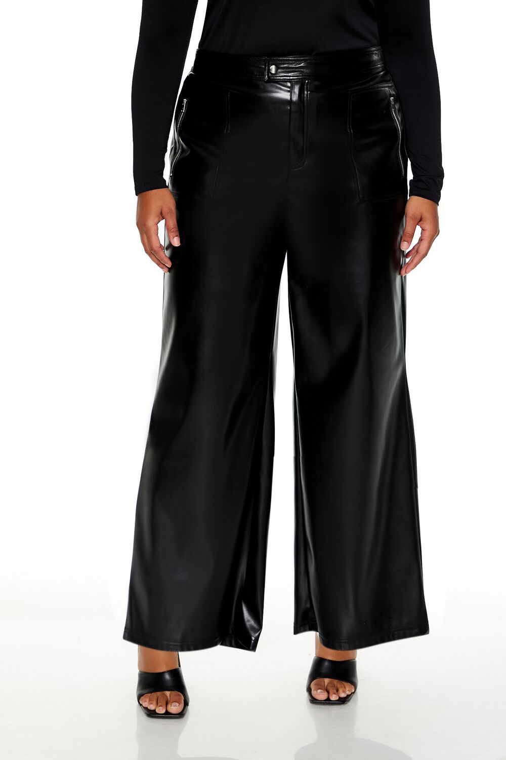 Plus Size Faux Leather Pants - Image 2