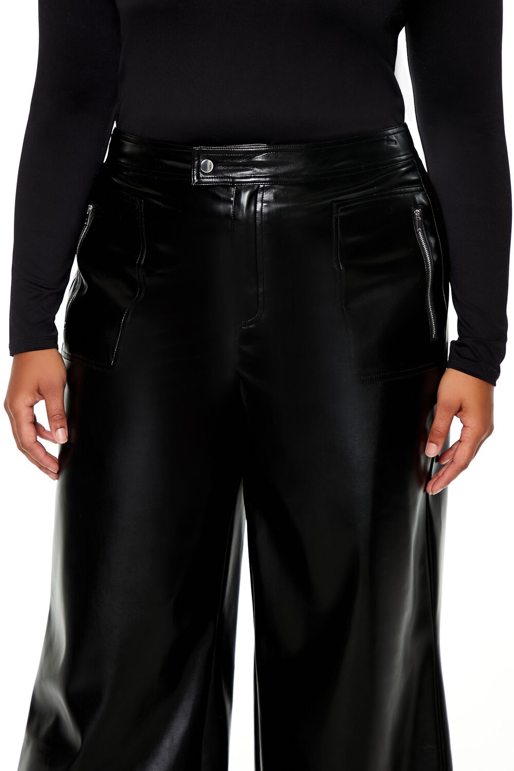 Plus Size Faux Leather Pants - Image 5