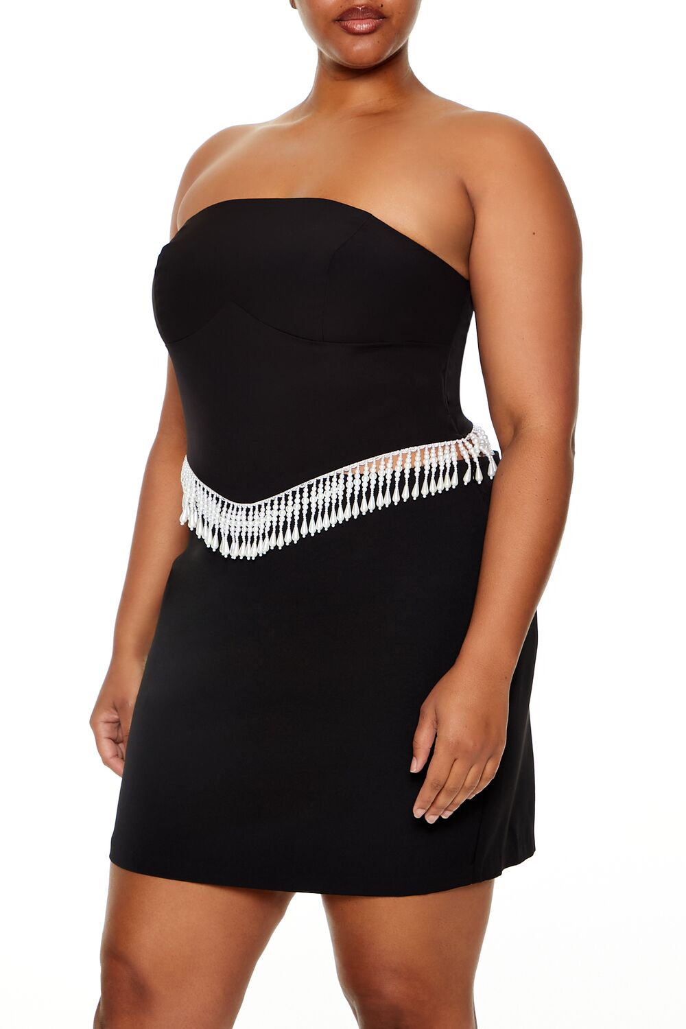 Plus Size Beaded-Trim Tube Top - Image 4