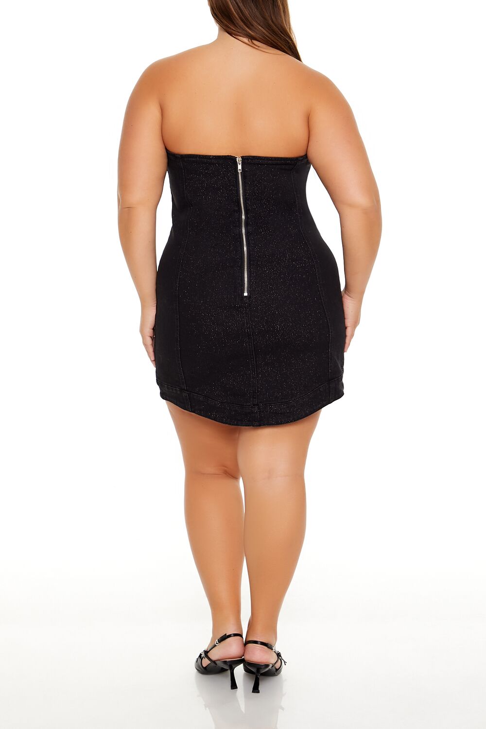 Plus Size Denim Tube Dress - Image 4