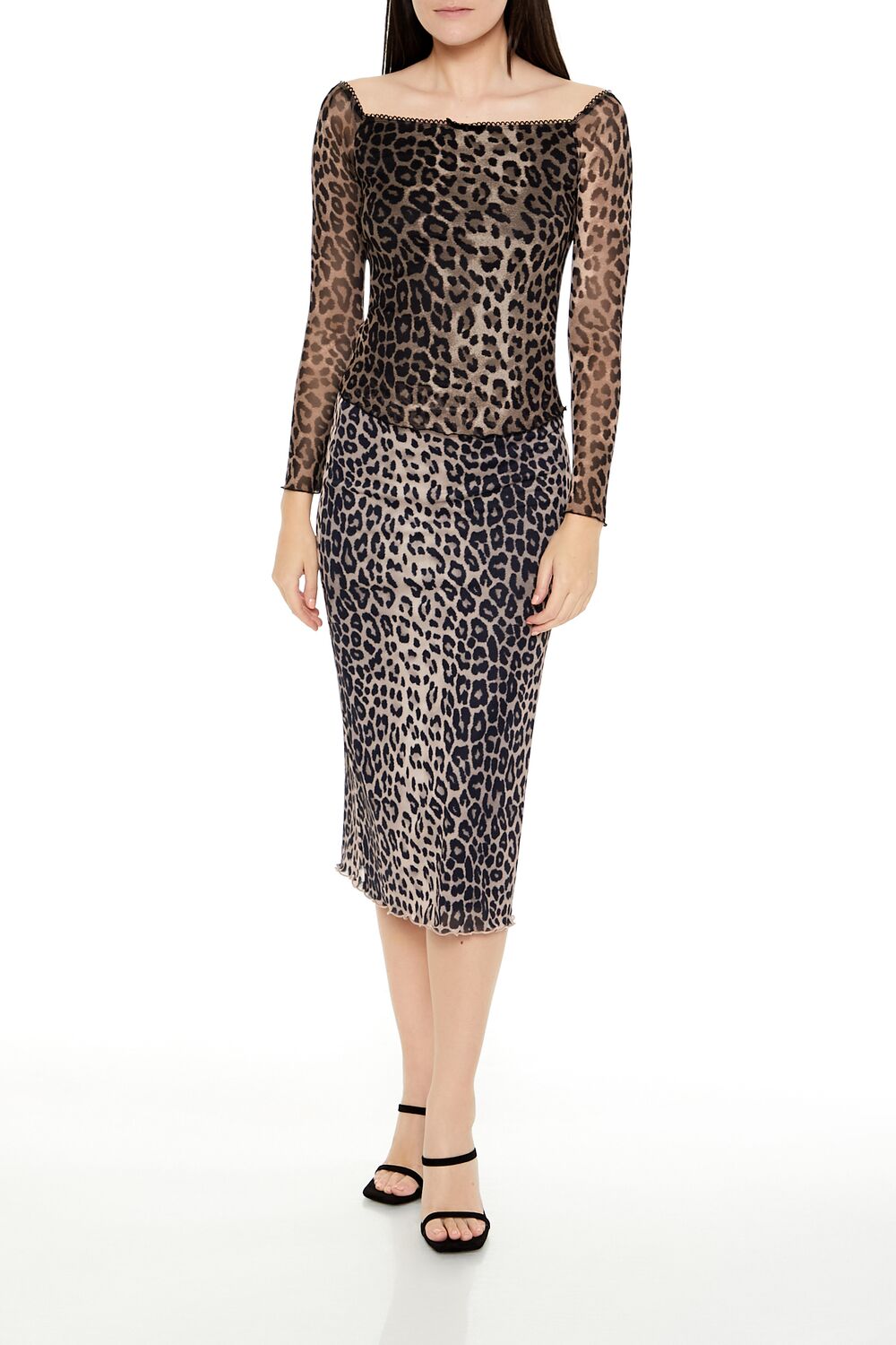 Leopard Print Square-Neck Top - Image 2