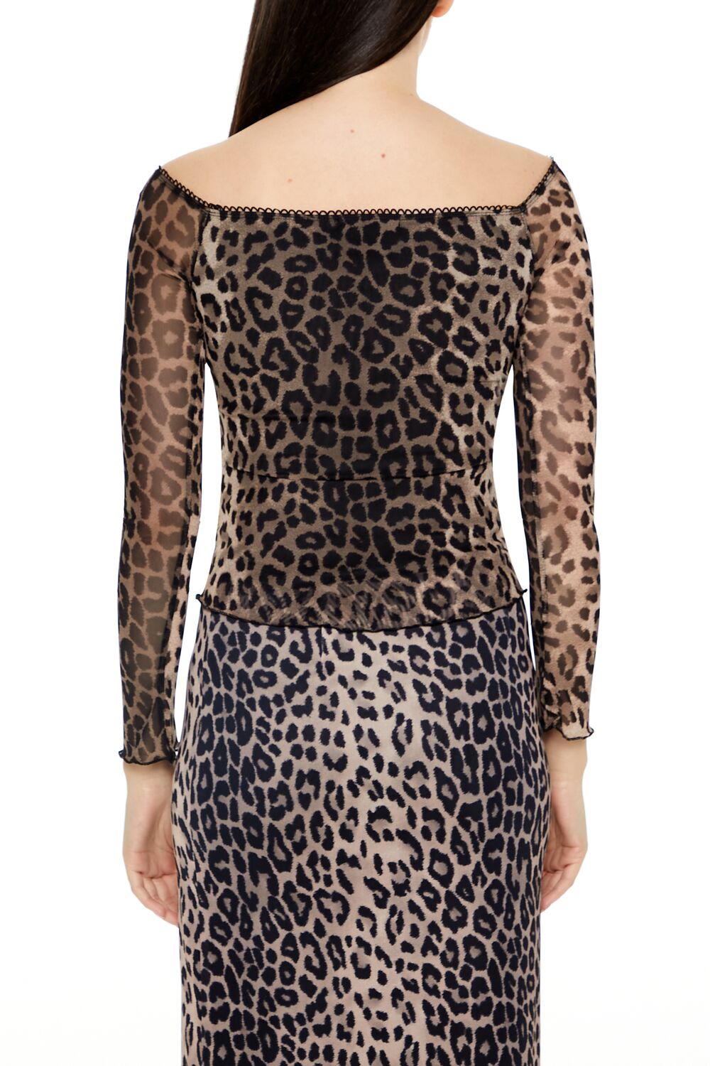Leopard Print Square-Neck Top - Image 5