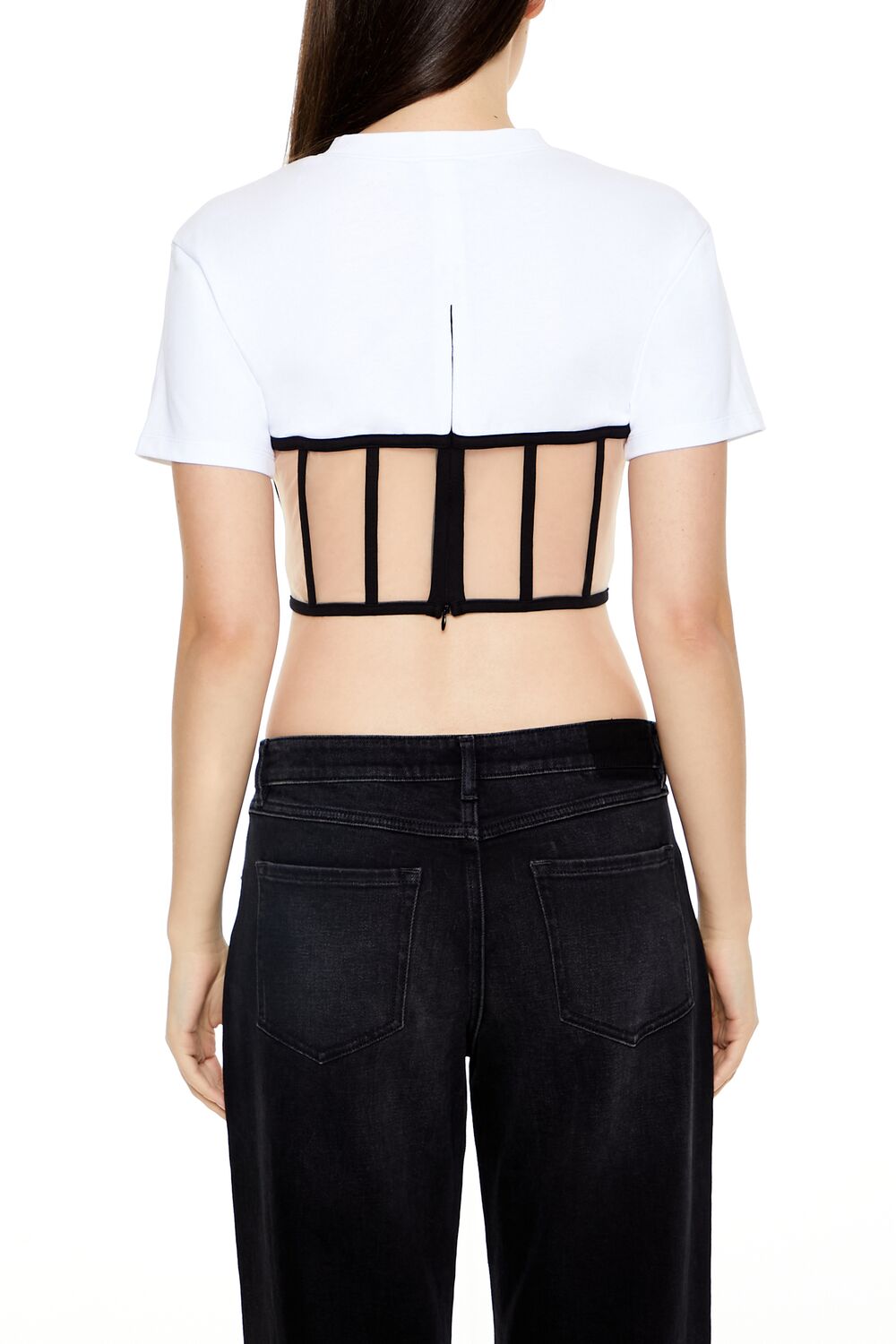 Sheer Corset Combo Crop Top - Image 5