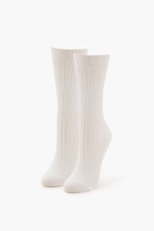 Cable Knit Crew Socks
