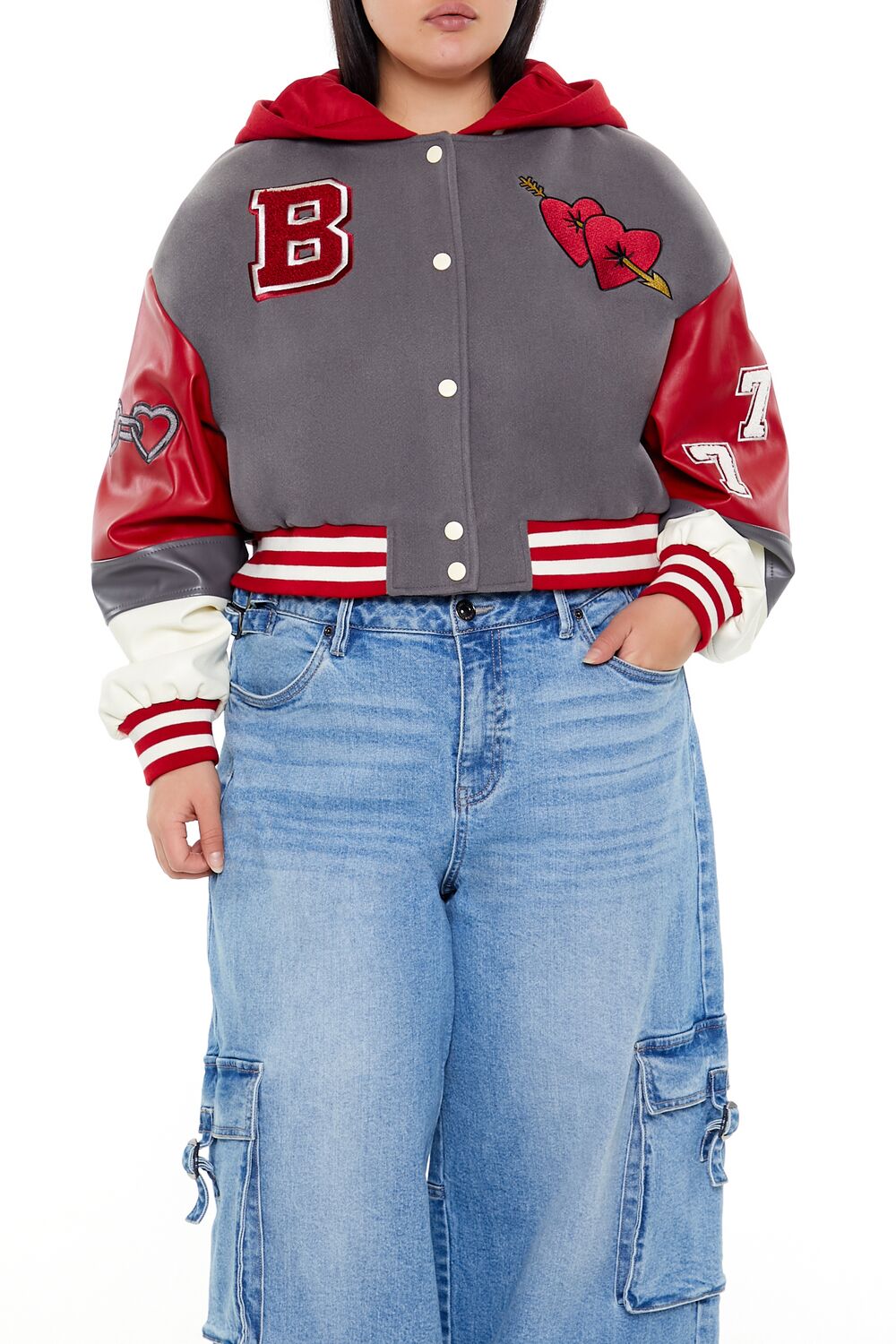 Plus Size Baby Girl Varsity Jacket