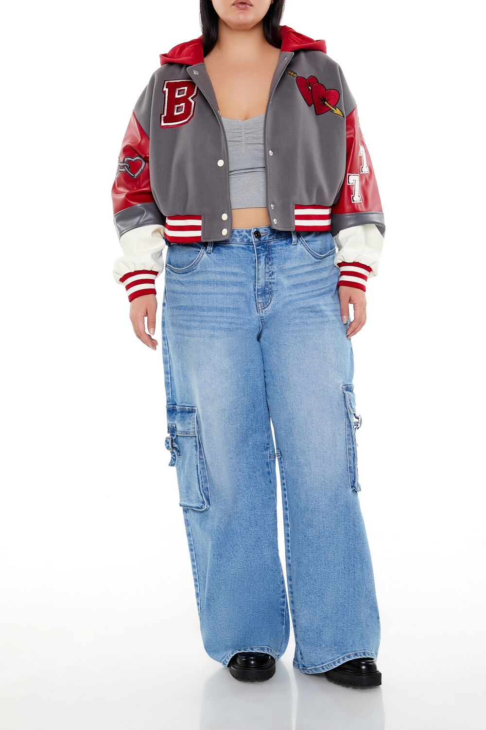 Plus Size Baby Girl Varsity Jacket - Image 2