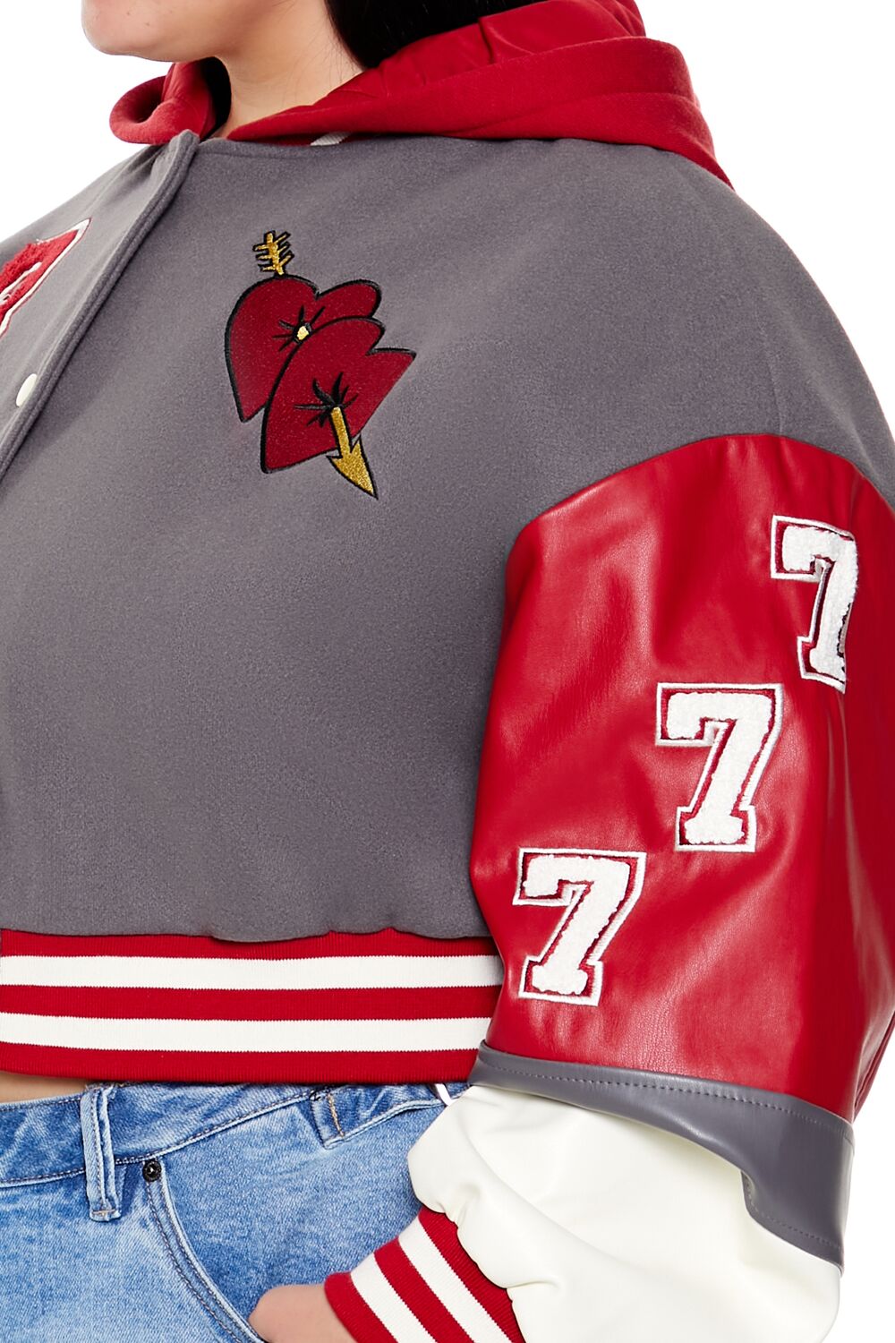 Plus Size Baby Girl Varsity Jacket - Image 3