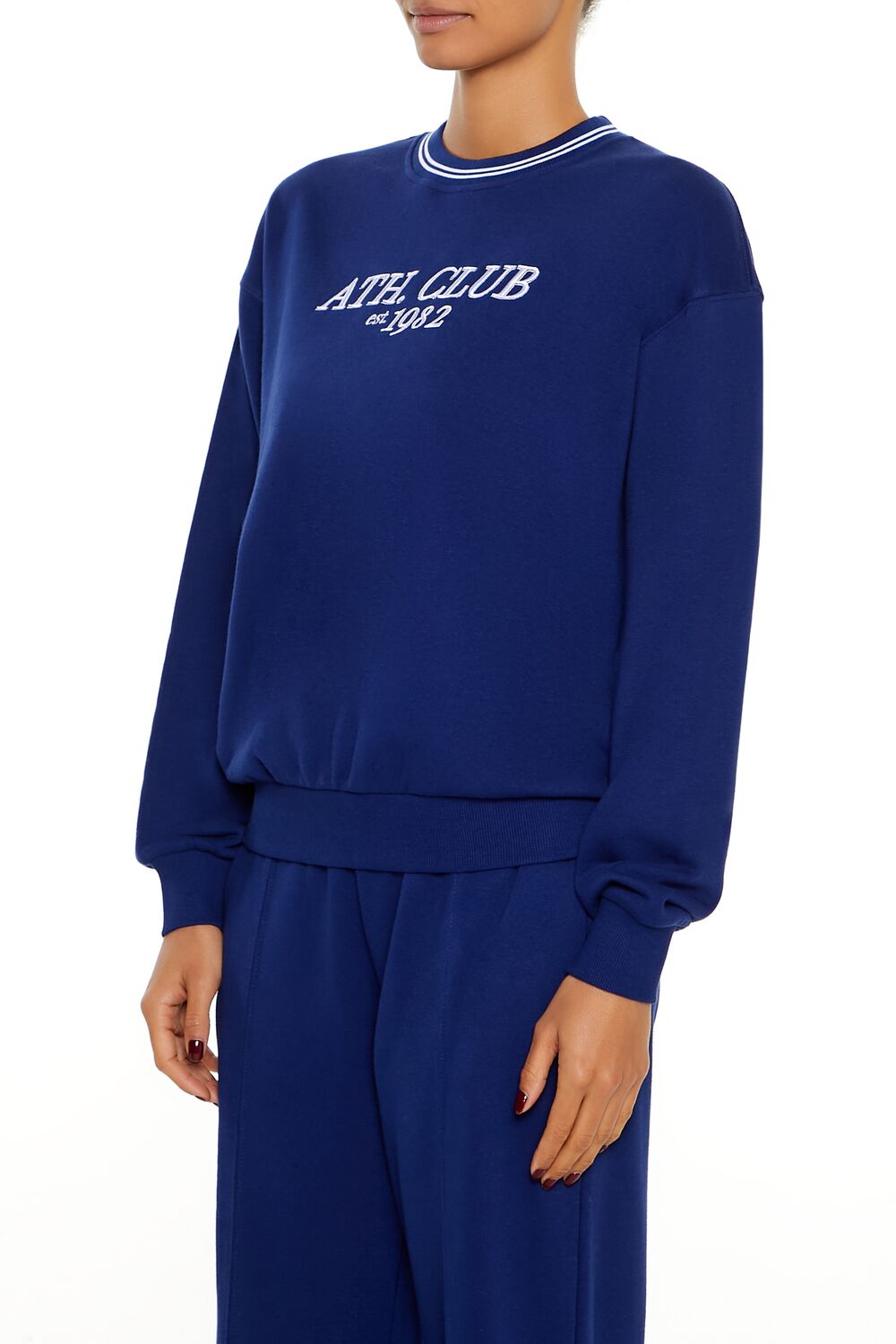 Fleece Varsity-Striped Pullover - Image 4