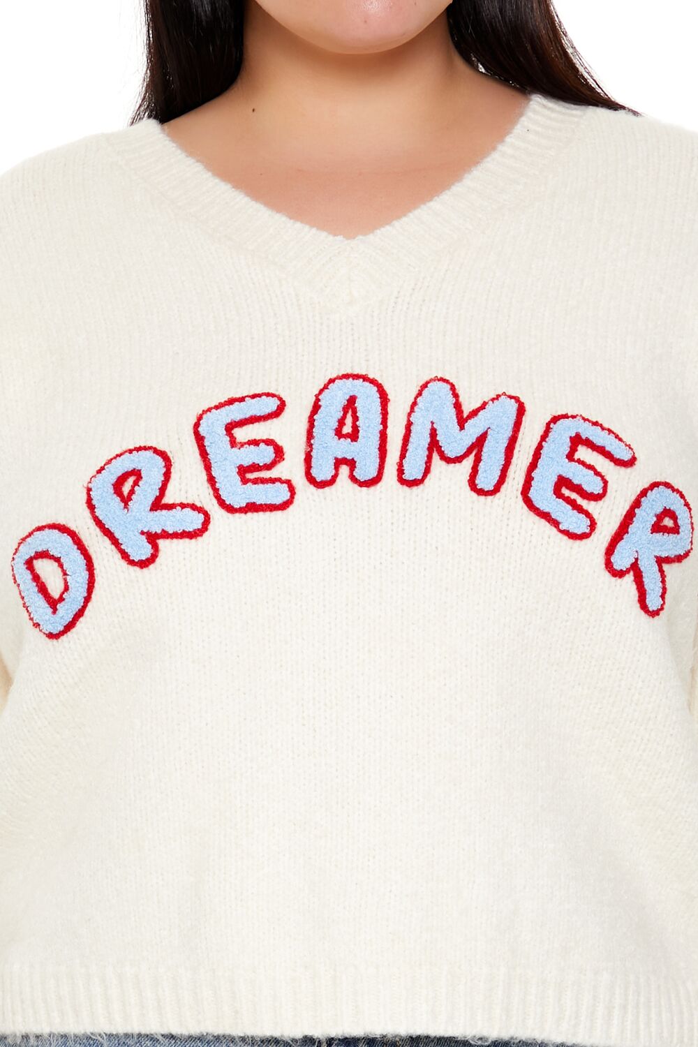 Plus Size Dreamer Fuzzy Knit Sweater - Image 3