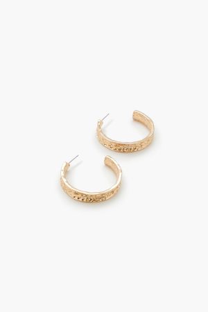 Hammered Hoop Earrings