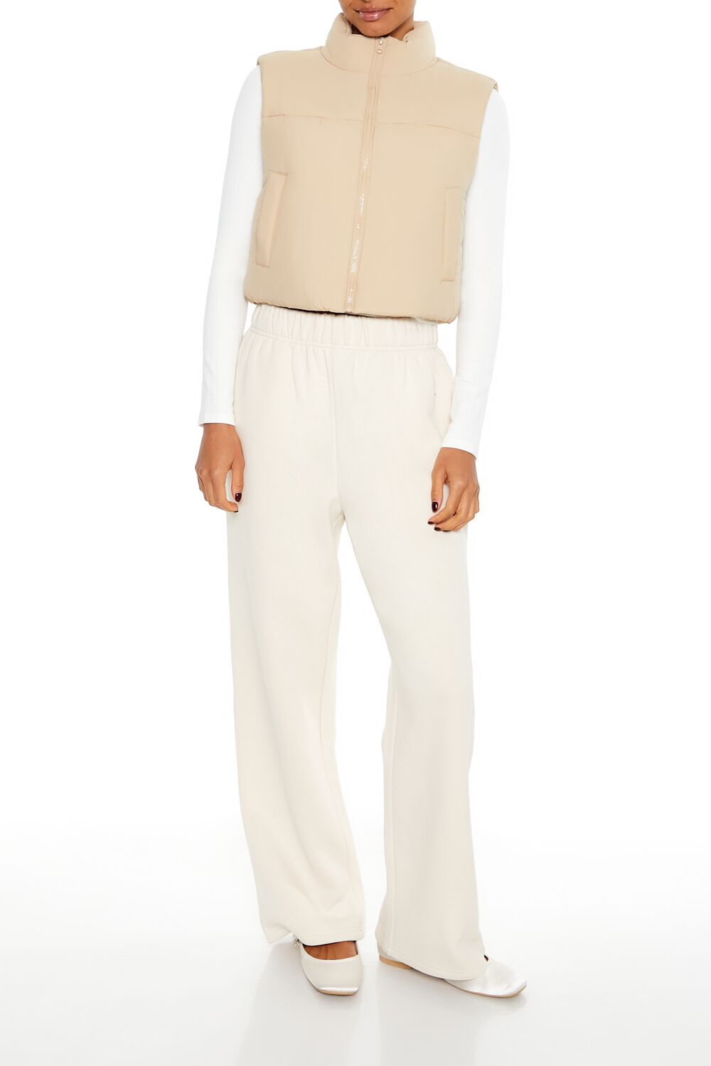 Quilted Cropped Puffer Vest - Image 7