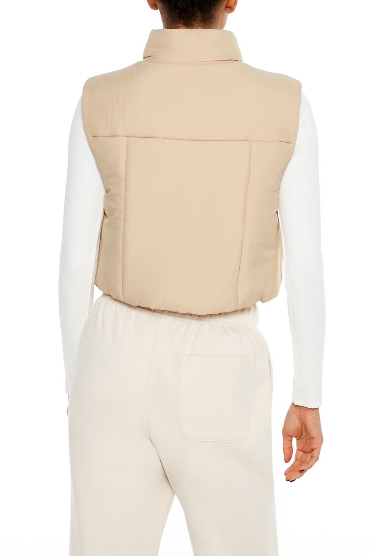 Quilted Cropped Puffer Vest - Image 10