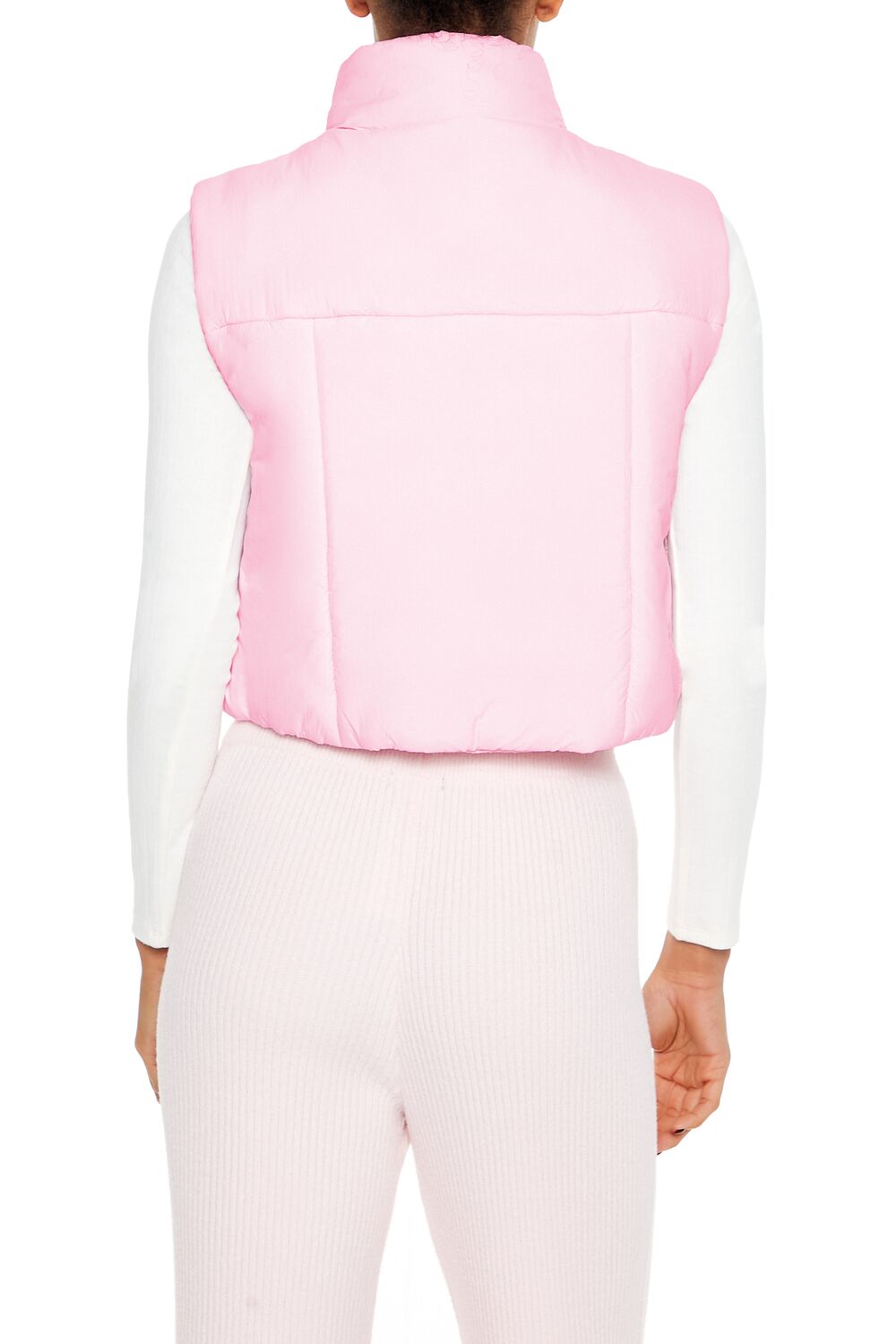 Quilted Cropped Puffer Vest - Image 5