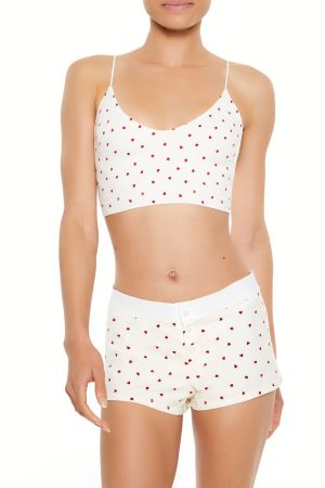 Seamless Heart Print Bralette