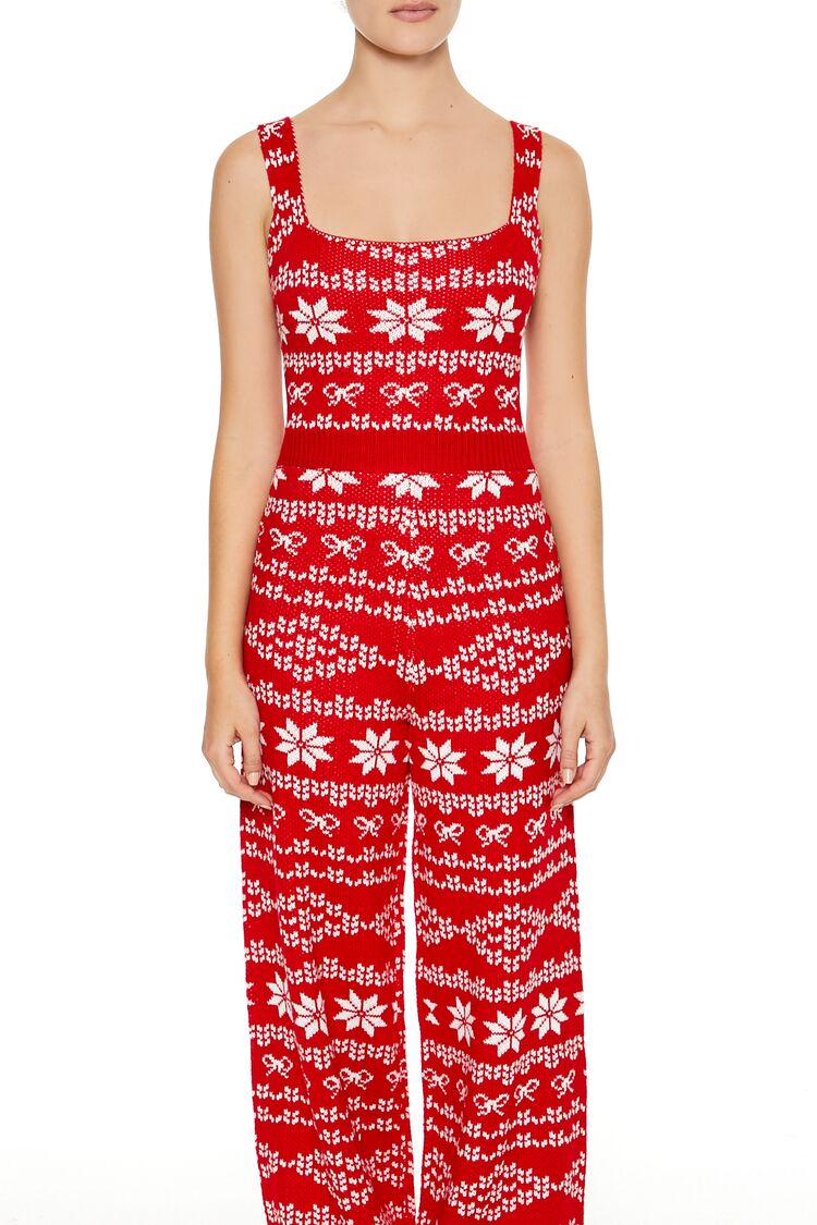 Fair Isle Sweater-Knit Jumpsuit - Image 2