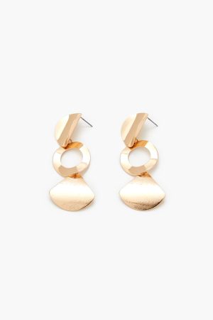 Tiered Geo Drop Earrings