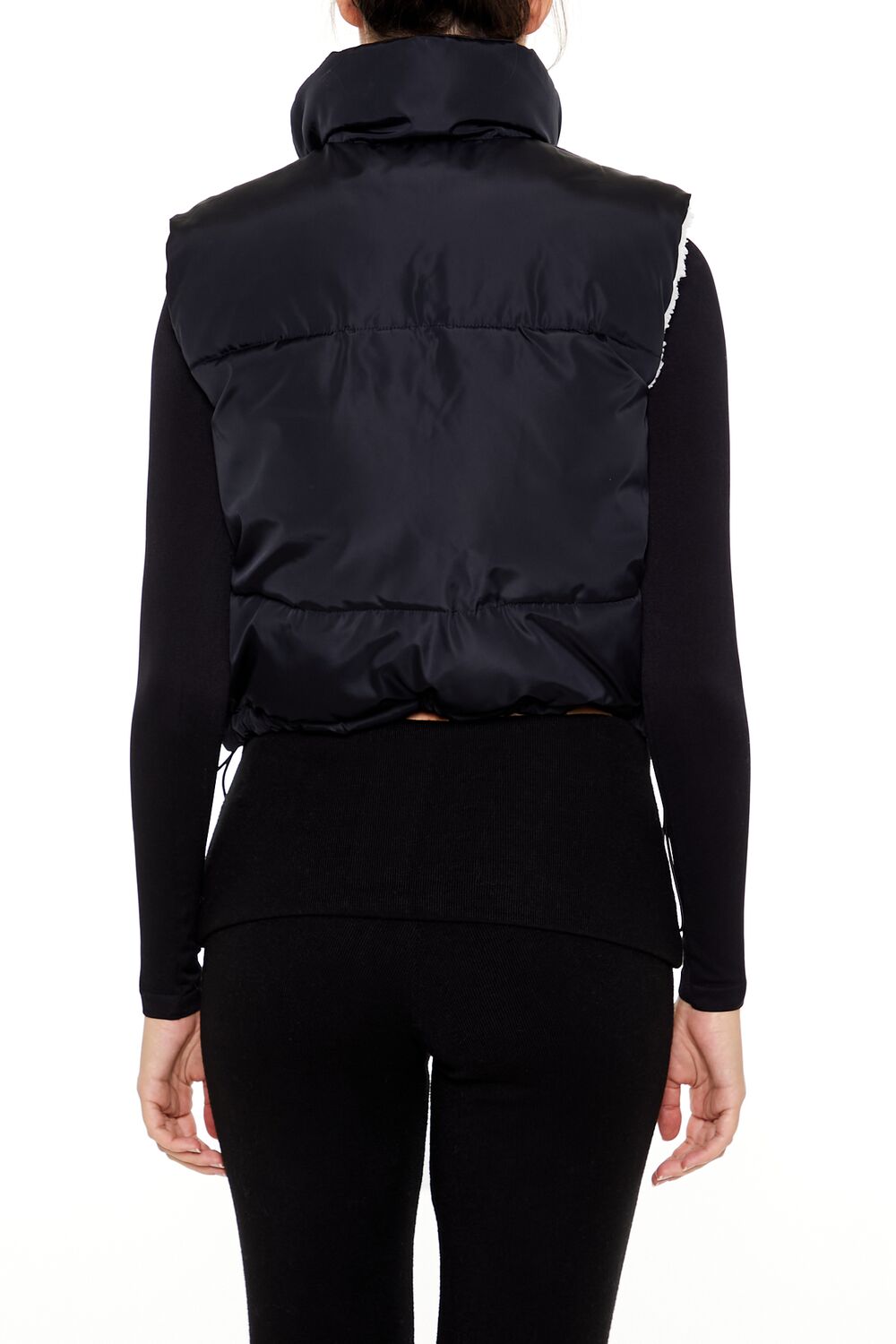 Toggle Drawstring Cropped Vest - Image 5