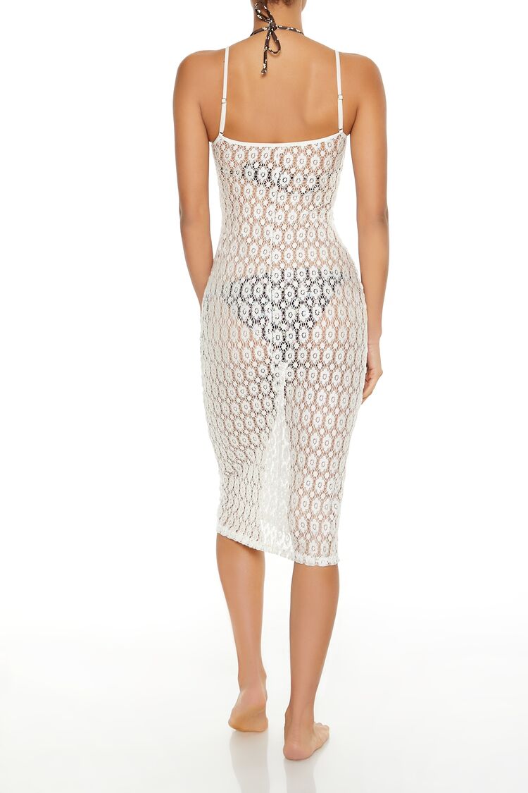 Floral Crochet Swim Cover-Up Midi Dress - Image 4