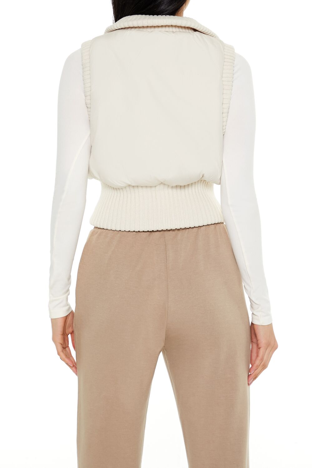 Cropped Zip-Up Vest - Image 10