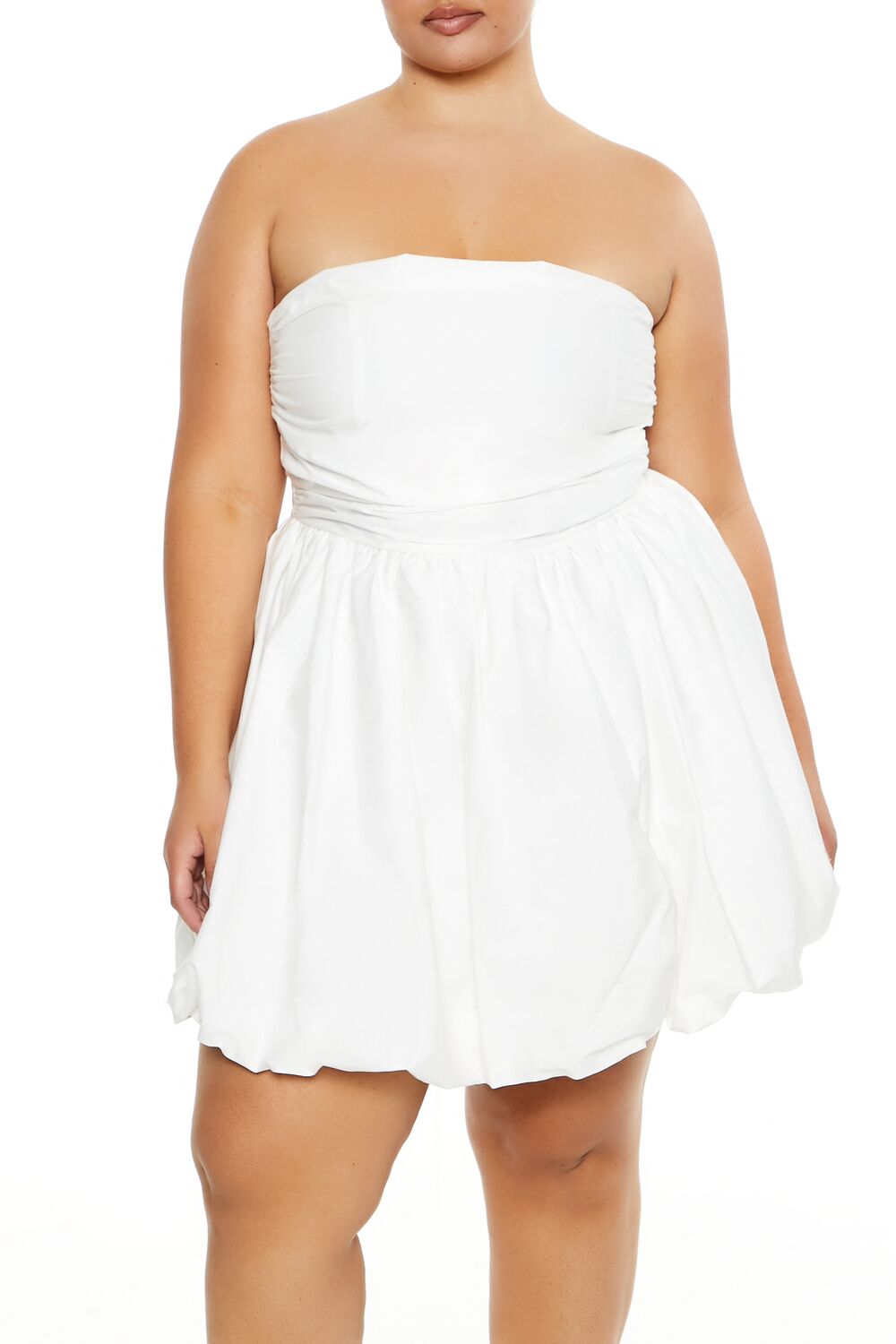 Plus Size Bubble-Hem Mini Dress - Image 2