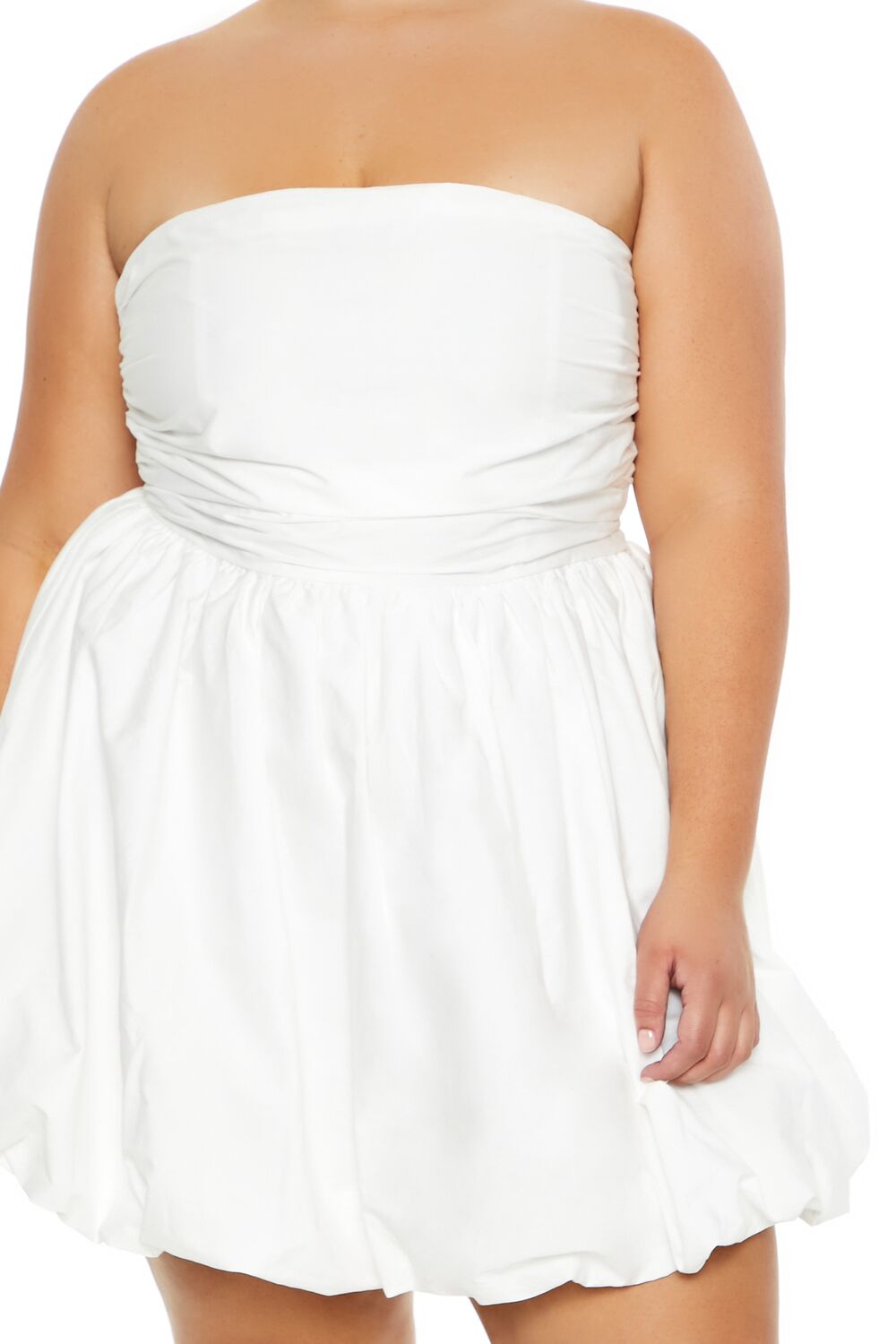 Plus Size Bubble-Hem Mini Dress - Image 5