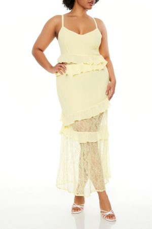 Plus Size Ruffle Maxi Dress