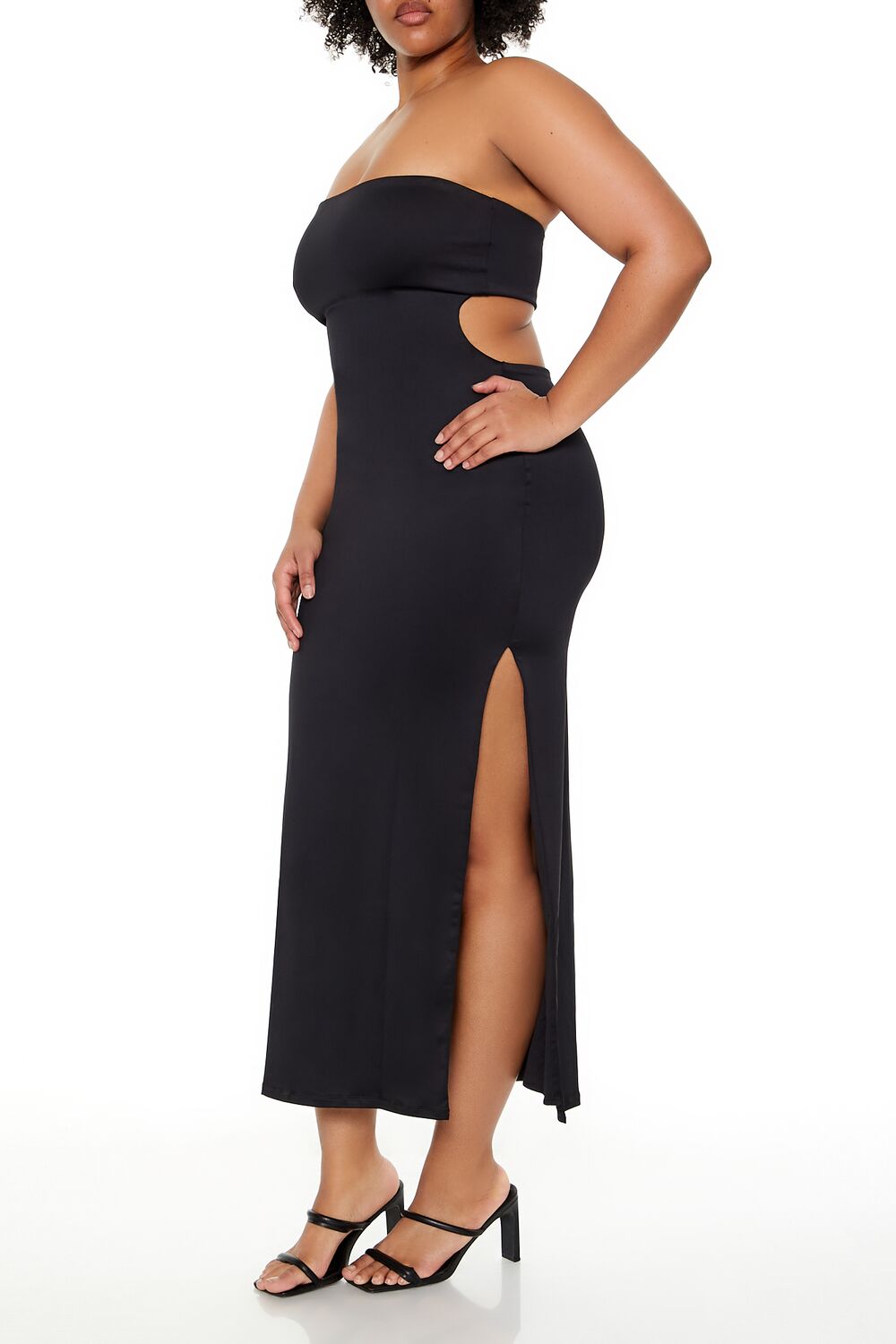 Plus Size Cutout Maxi Tube Dress - Image 3