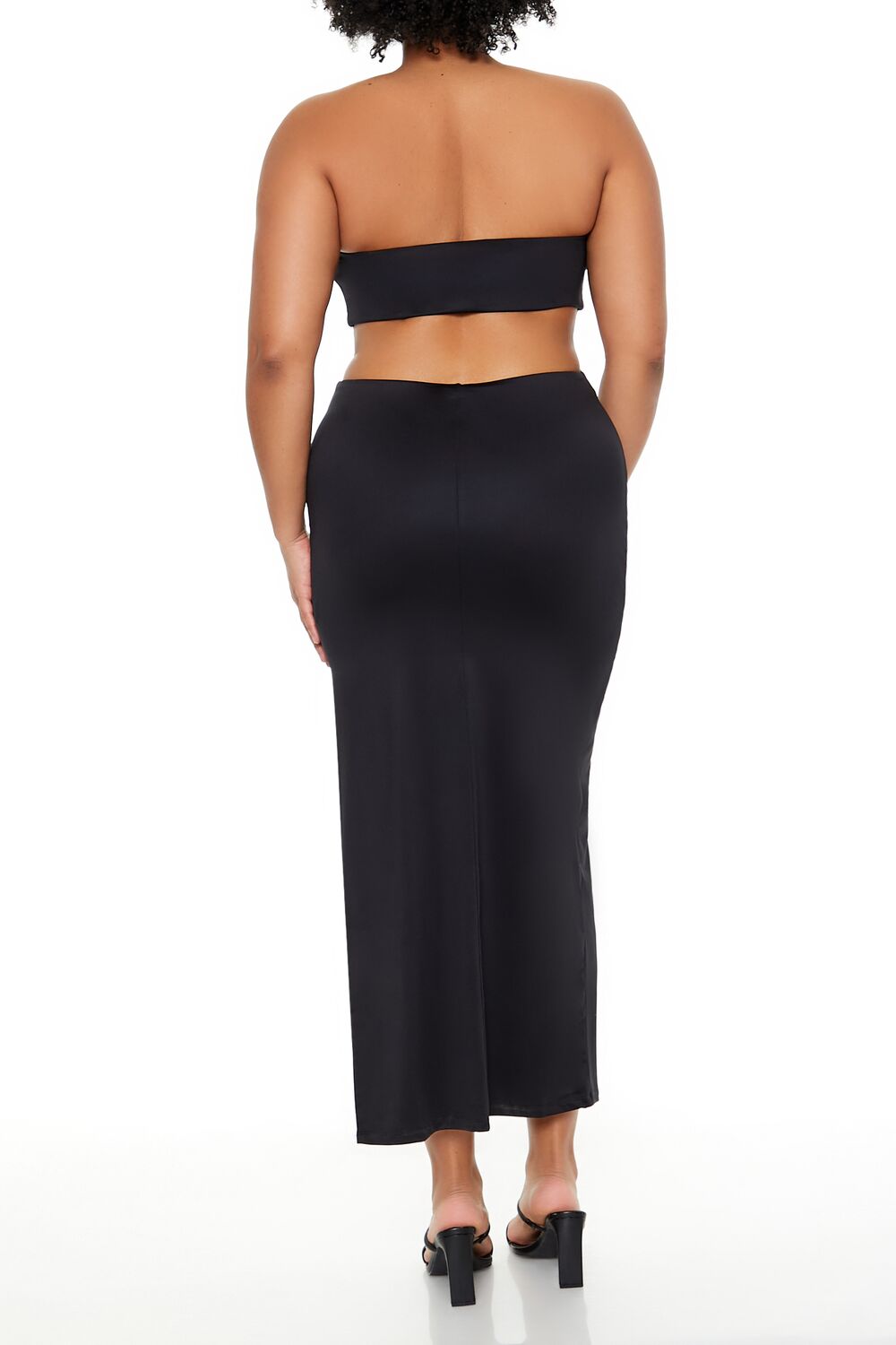Plus Size Cutout Maxi Tube Dress - Image 4