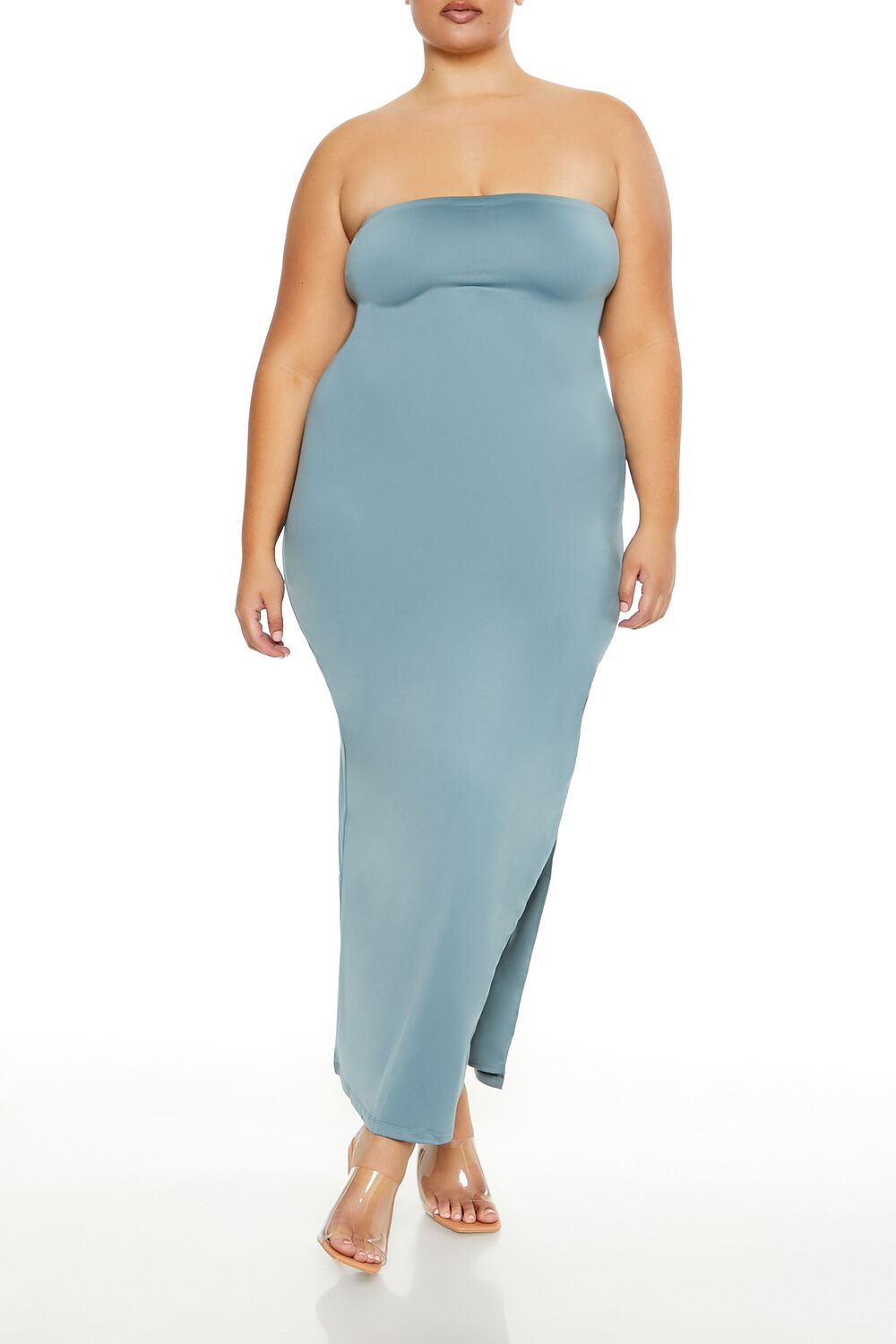 Plus Size Cutout Maxi Tube Dress - Image 6