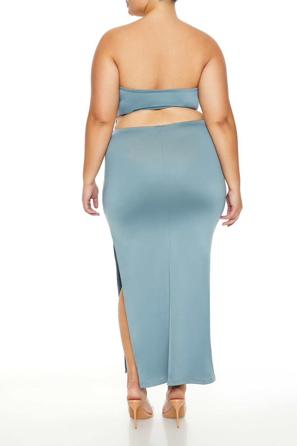 Plus Size Cutout Maxi Tube Dress - Image 9