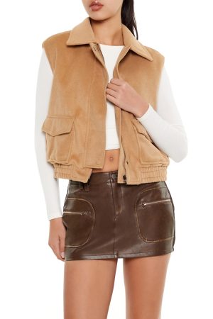 Brushed Zip-Up Vest