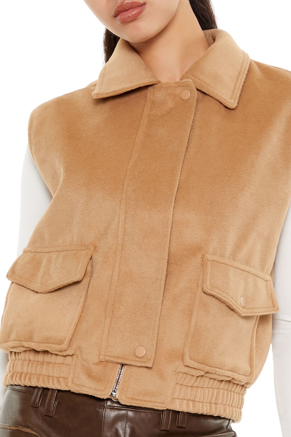 Brushed Zip-Up Vest - Image 3