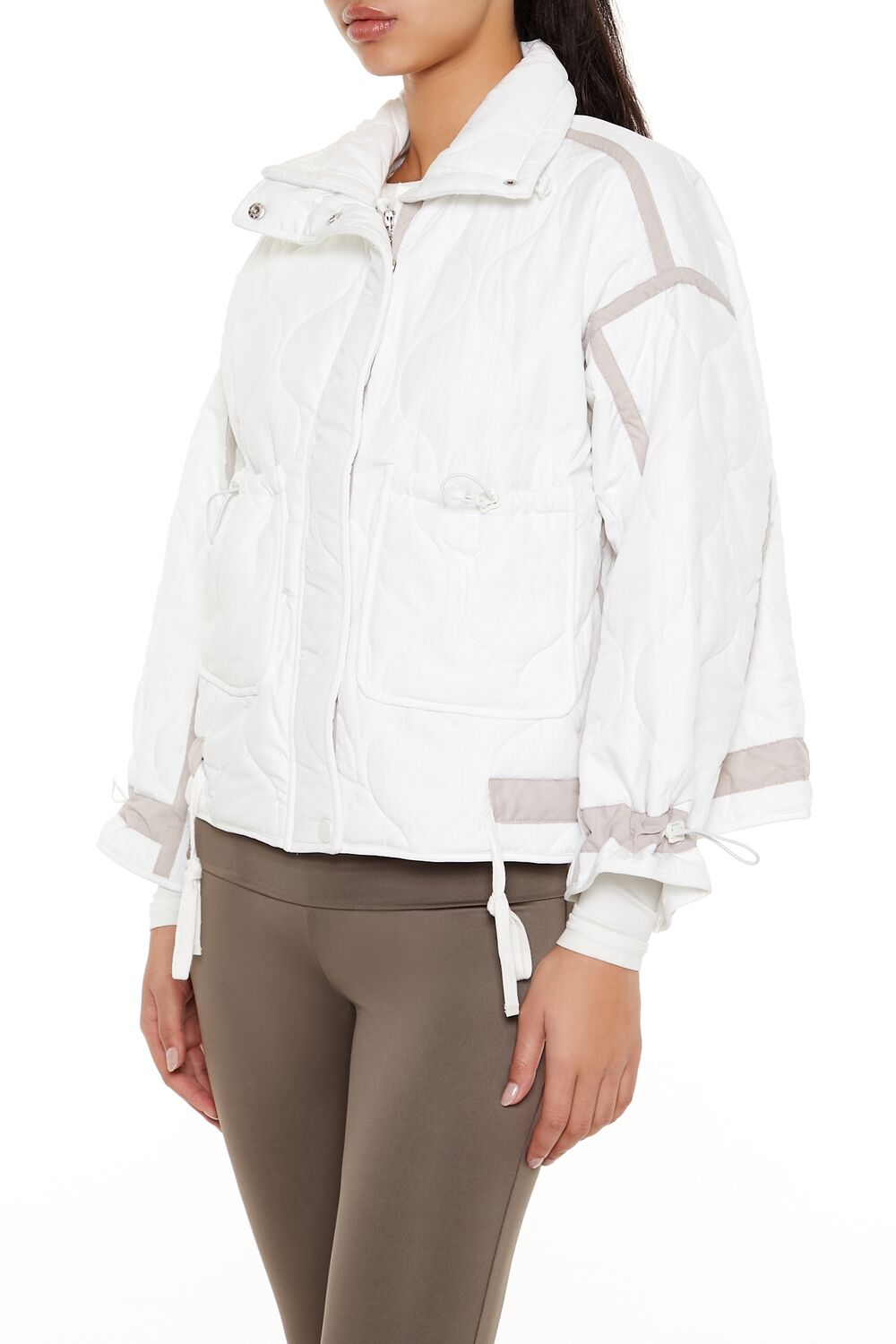 Quilted Two-Tone Puffer Jacket - Image 4
