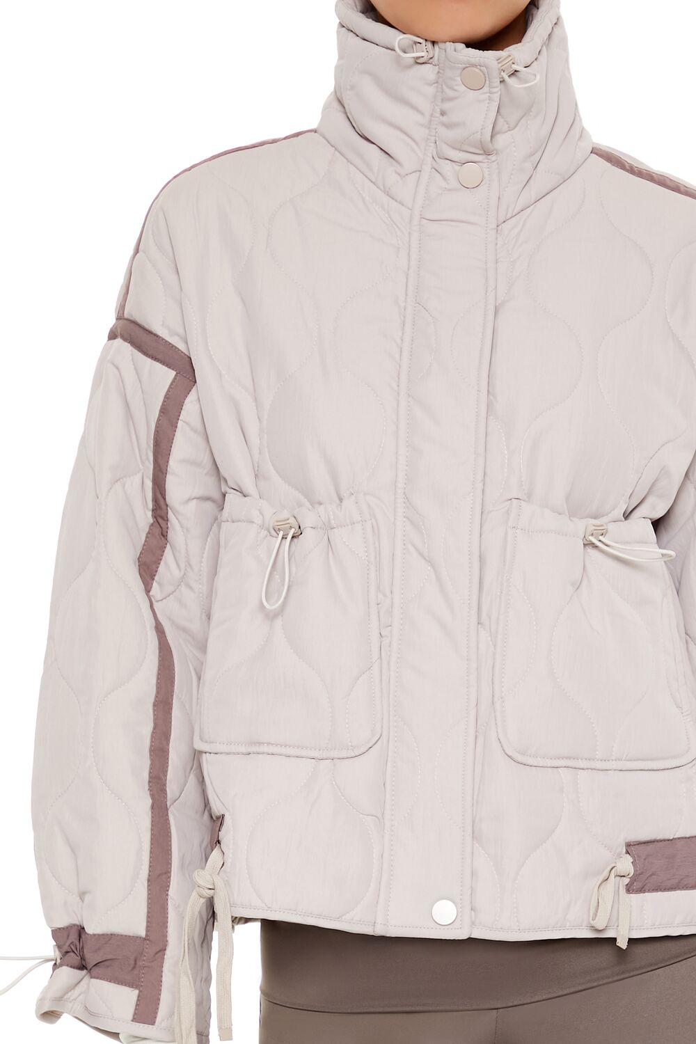 Quilted Two-Tone Puffer Jacket - Image 8
