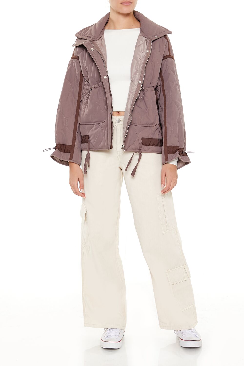 Quilted Two-Tone Puffer Jacket - Image 11