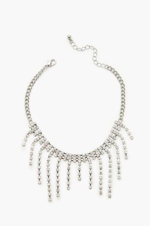 Rhinestone Fringe Anklet