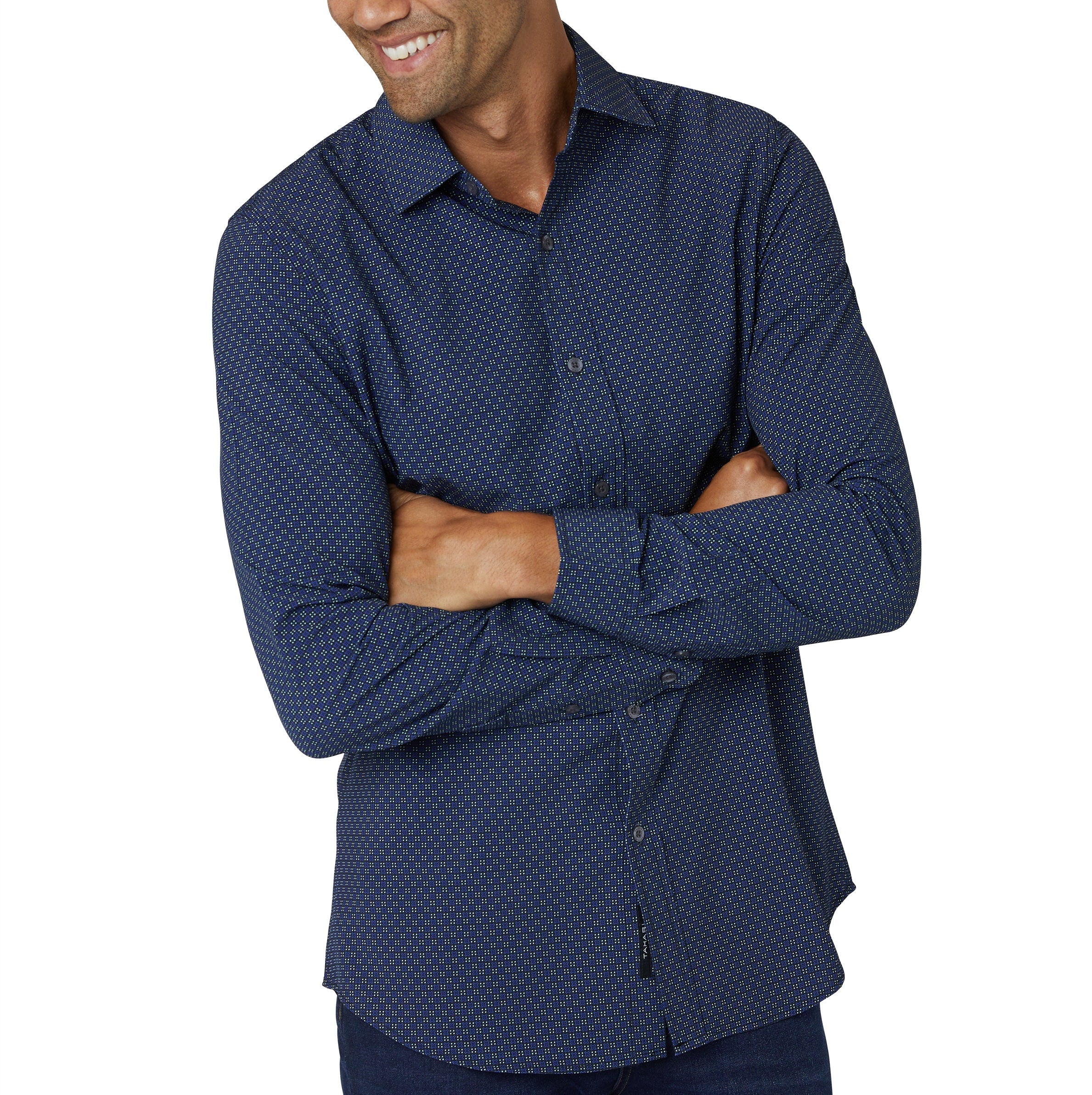 Long Sleeve Printed Perf Woven - Image 2