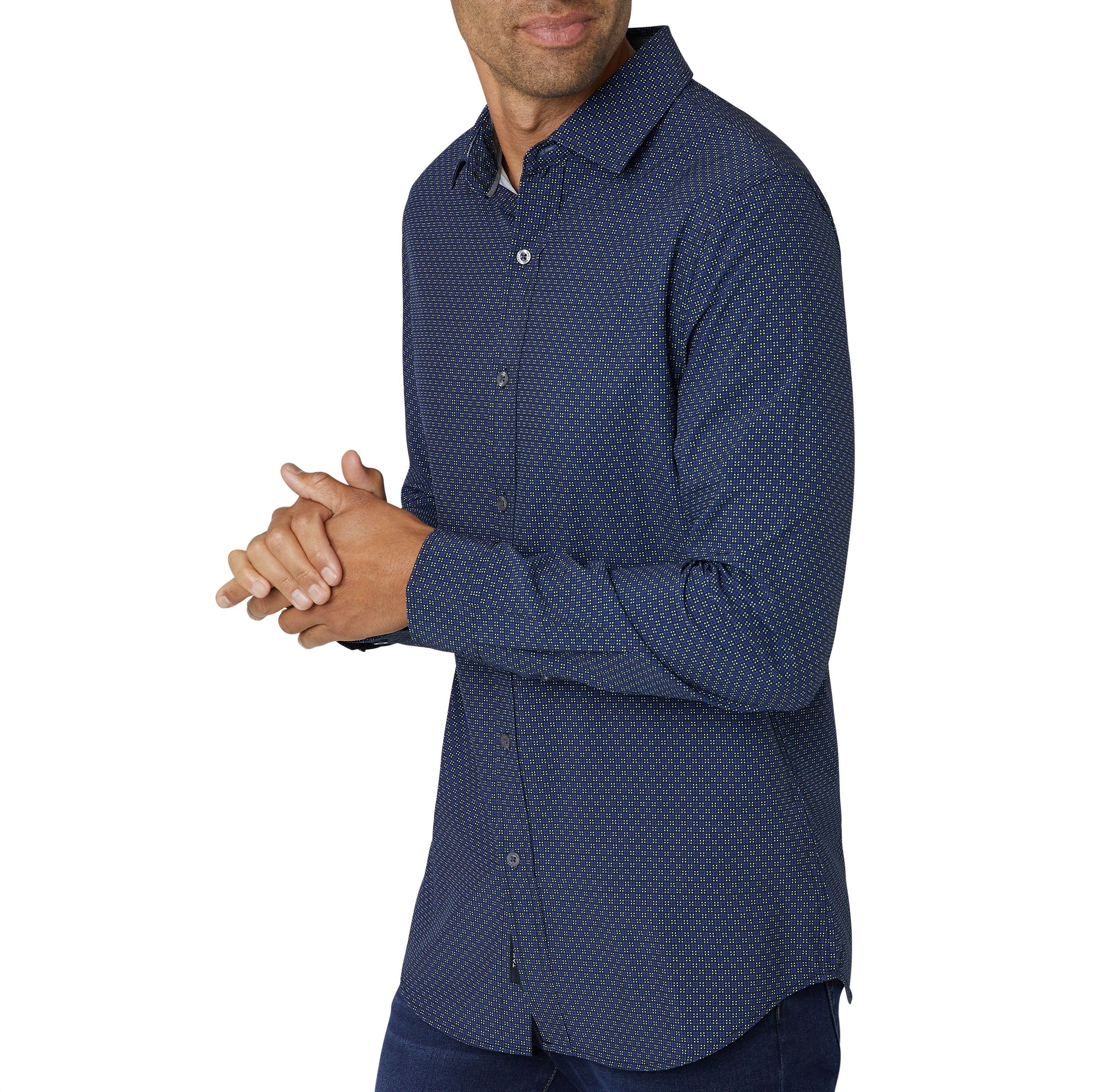 Long Sleeve Printed Perf Woven - Image 3