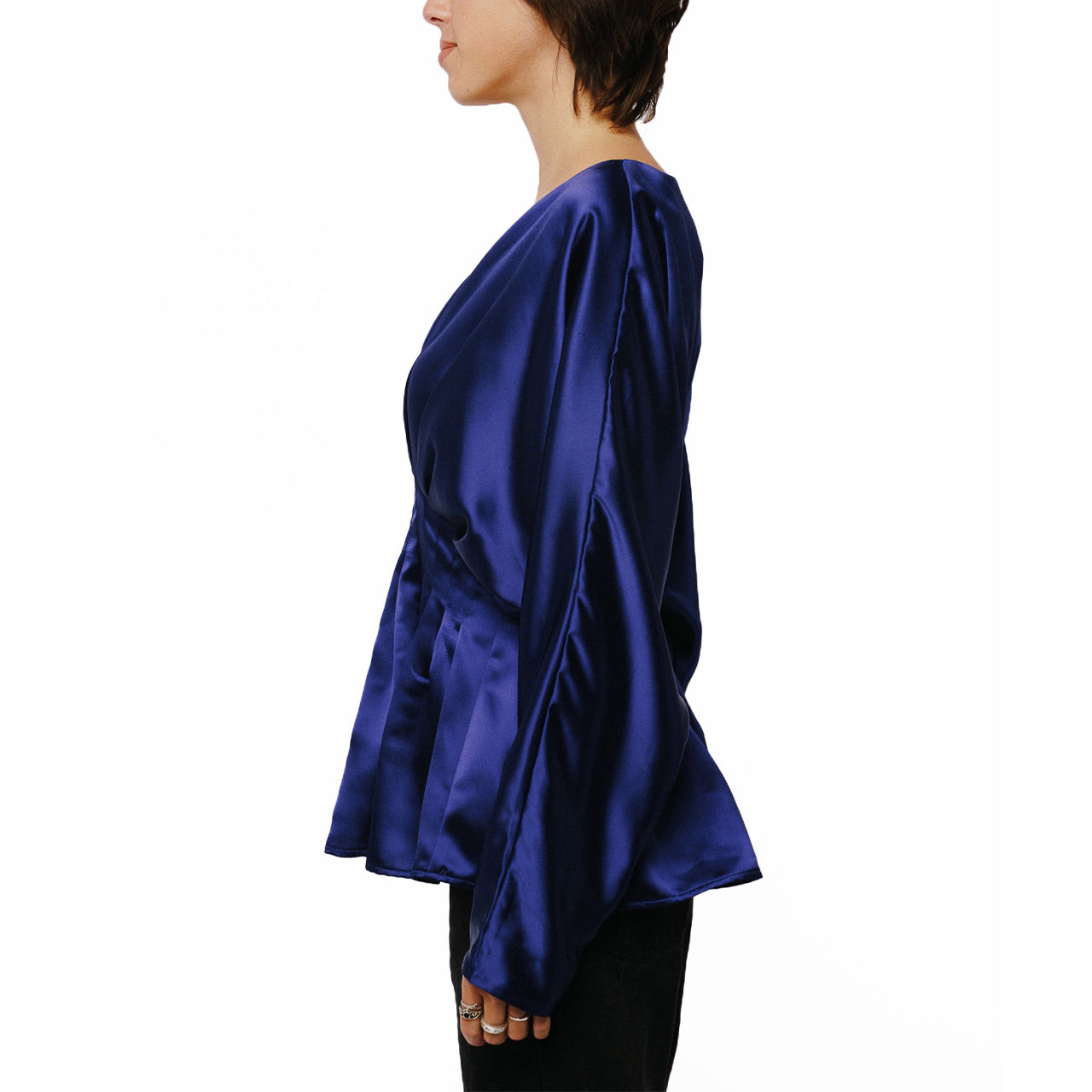 Viera Pintuck Effect Batwing Top - Image 3
