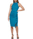 Bodycon Dress. Halter Sheath With Ruffle Skirt Jade - Image 5