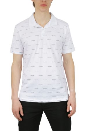 Short Sleeves Allover Print Polo