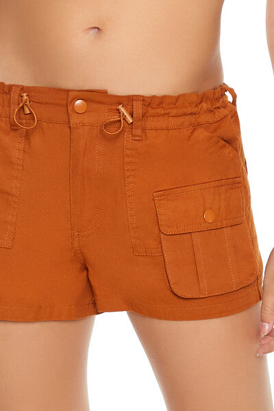 Twill Drawstring Cargo Shorts - Image 6