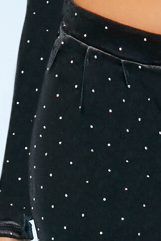 Velvet Rhinestone Straight Pants - Image 6