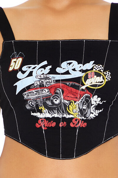 Hot Rod Corset Crop Top - Image 5