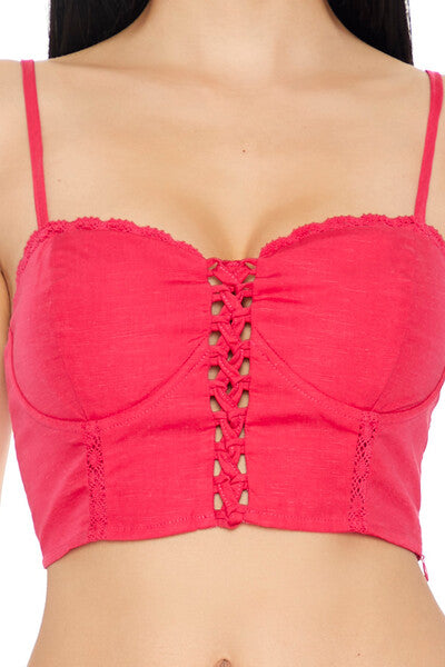 Crisscross Bustier Cropped Cami - Image 5