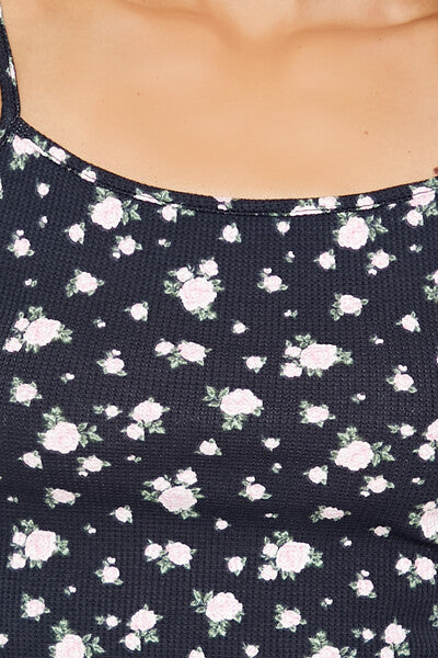 Ditsy Floral Print Cropped Cami - Image 3