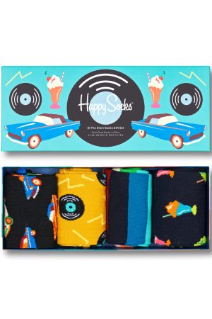 4-Pack At The Diner Socks Gift Set Multi